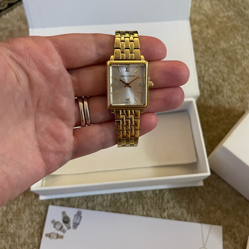 Gold Square Face Watch